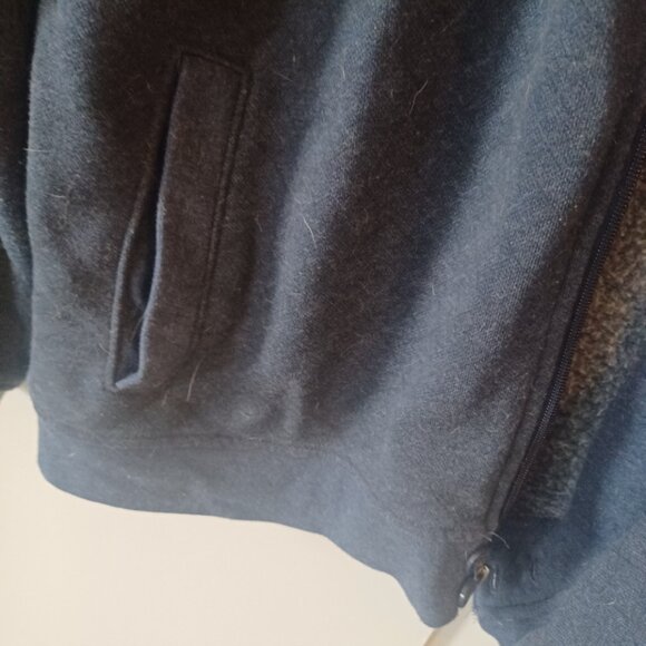 Structure Blue Zip Up Mock Long Sleeve Cardigan w/Pockets Large - Picture 3 of 4